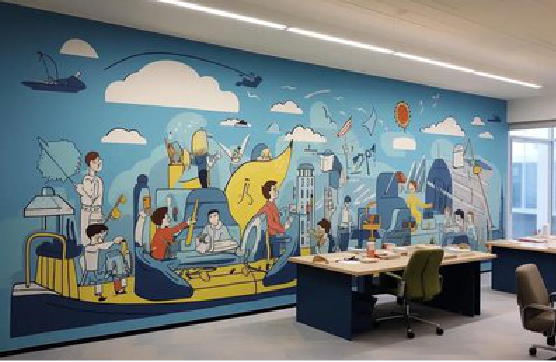 剑阁办公室墙绘的特点。