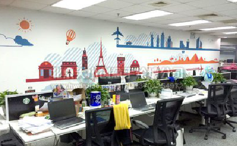 剑阁教你设计办公室墙绘的方法。